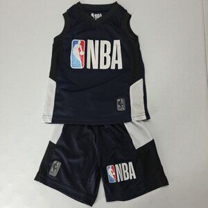 NBA Kids Blue Sleeveless Basketball Jersey and Shorts Set Size 3T EUC